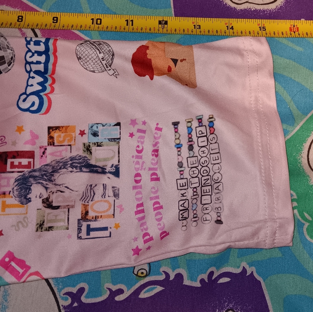 Taylor Swift All Over Print Pink Pants Red Swiftie Bracelet Reputation - Picture 5 of 5